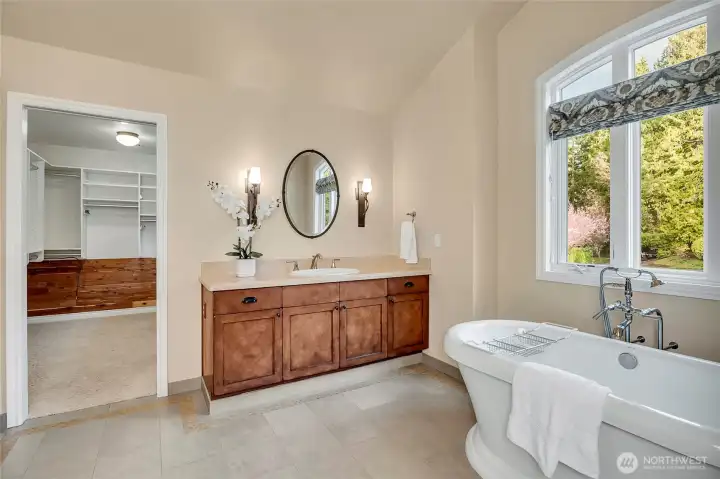 Huge walk in closet with built ins.  You'll love it!