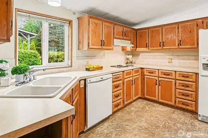 A warm, inviting kitchen...