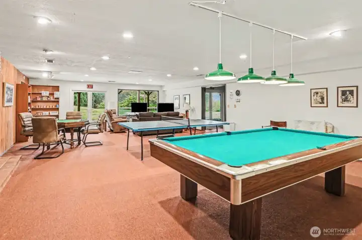 Game On: The spacious recreation room is ready for action
