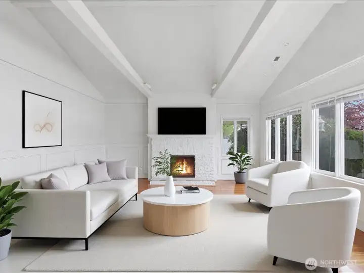 Virtually Staged Living Room