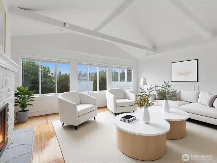 Virtually Staged Living Room