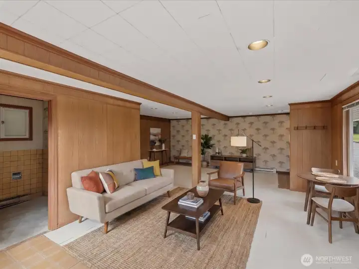 Virtually Staged Detached Rec Room