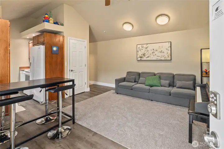 Living and Kitchen area inside ADU.  Approximately 970 sq ft.