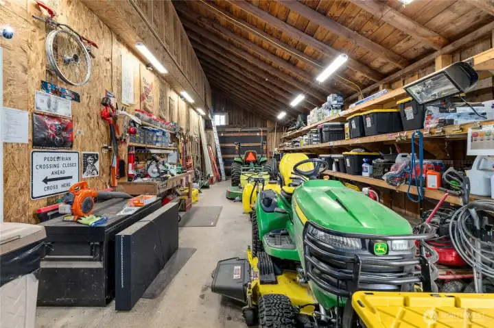 Inside Barn area with Slider doors on each end for storing whatever you heart desires!