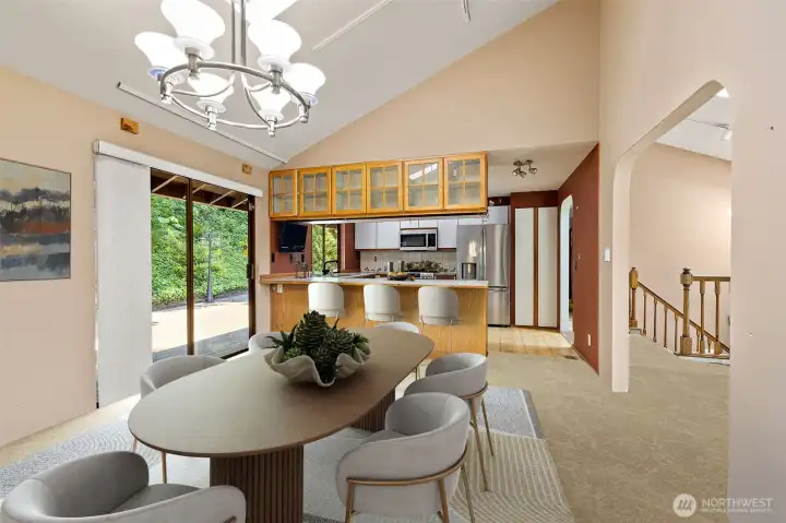 Dining Room is digitally staged. Lots of light and tons of space here