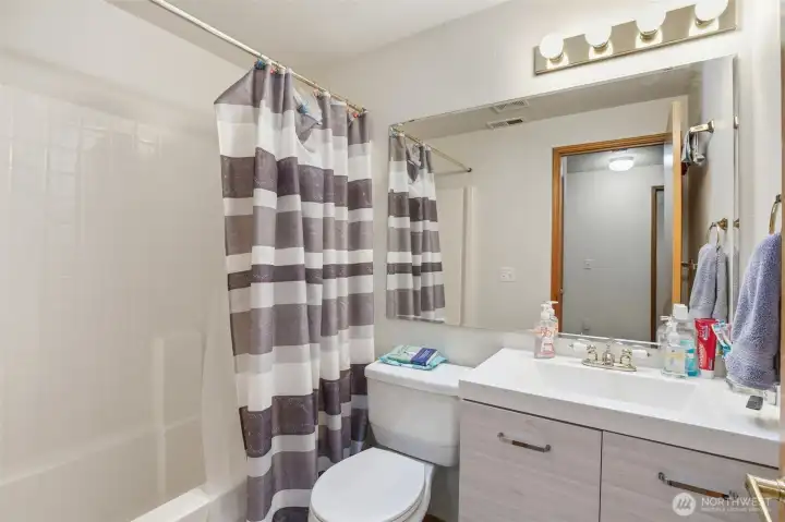 Upstairs bathroom. Upstairs bathroom.