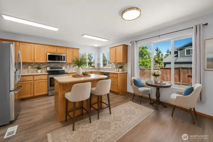 Staged Kitchen Photo with Stainless Steel Appliances Staged Kitchen Photo with Stainless Steel Appliances