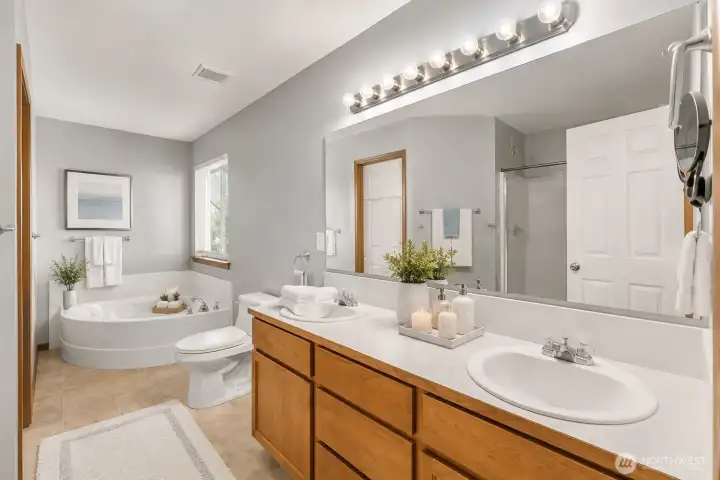 Staged Primary Bathroom Staged Primary Bathroom
