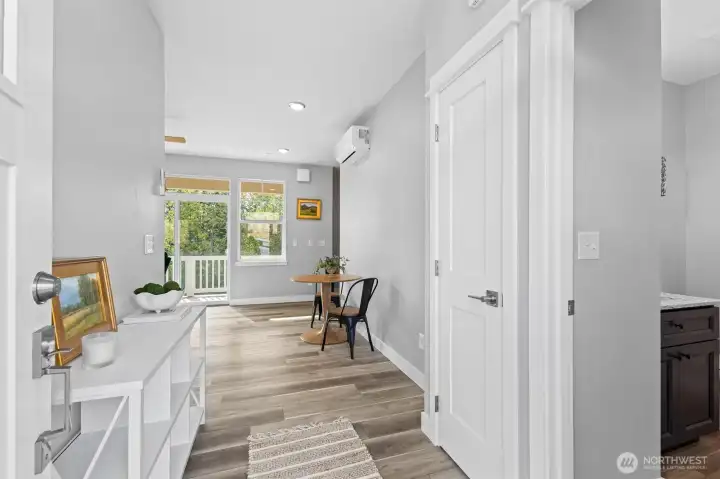 Spacious entryway leading you into the main living space.