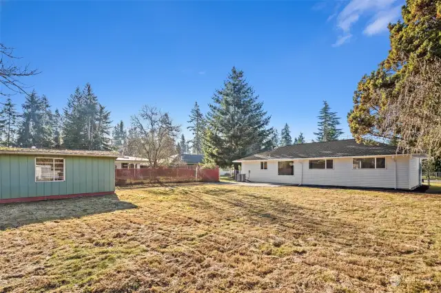 View of backyard from Northeast corner of lot