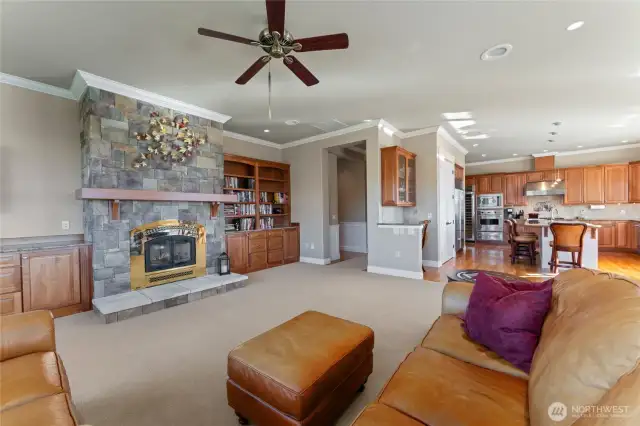 Space to spread out with friends or cozy up to the fire