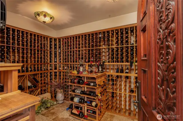 Climate controlled wine cellar