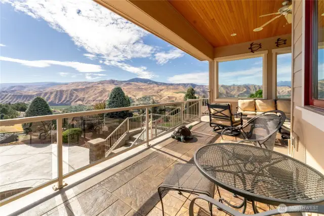 Large covered patio area with views all around