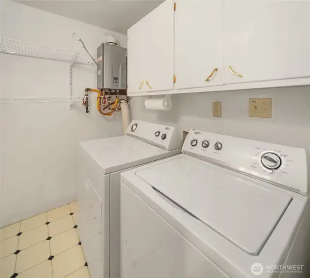 Tankless water and laundry