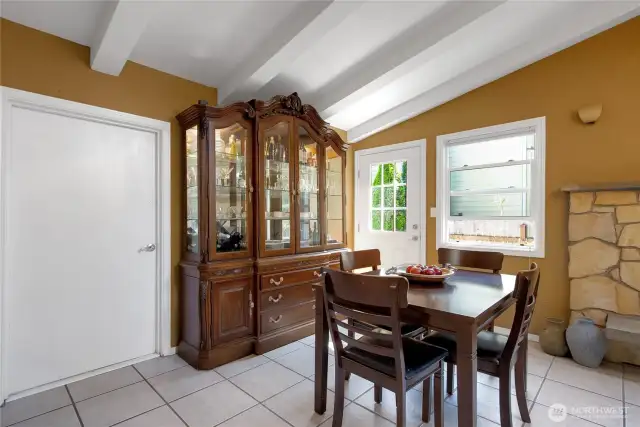 Closer view of dining room