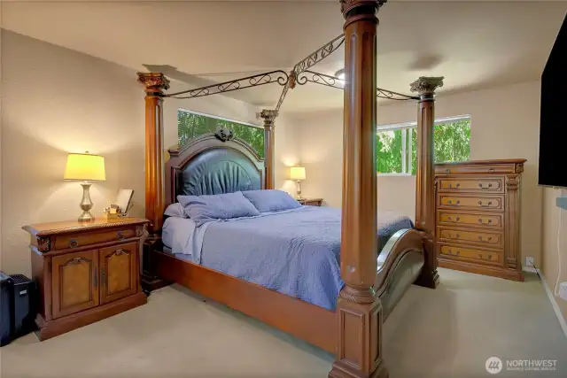 Huge primary bedroom with it's own primary bath.