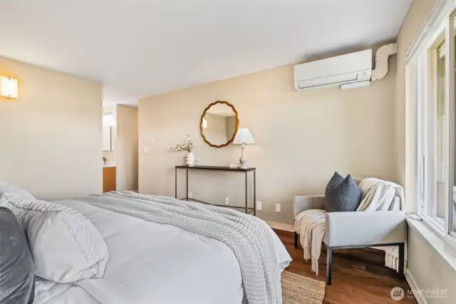Primary Bedroom Suite with mini-split A/C