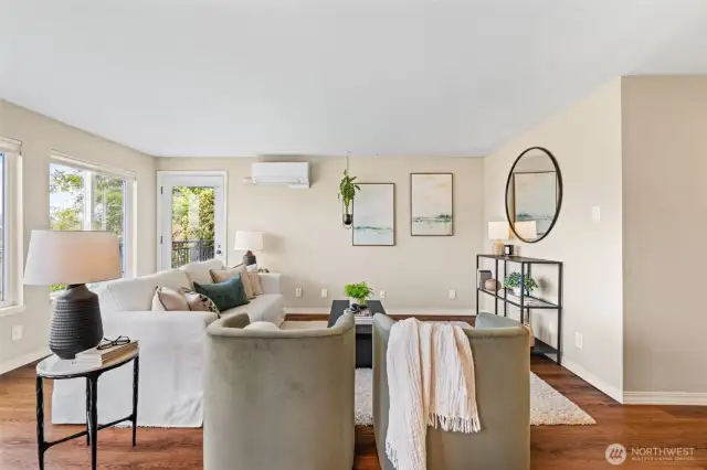 Living Room with mini-split A/C