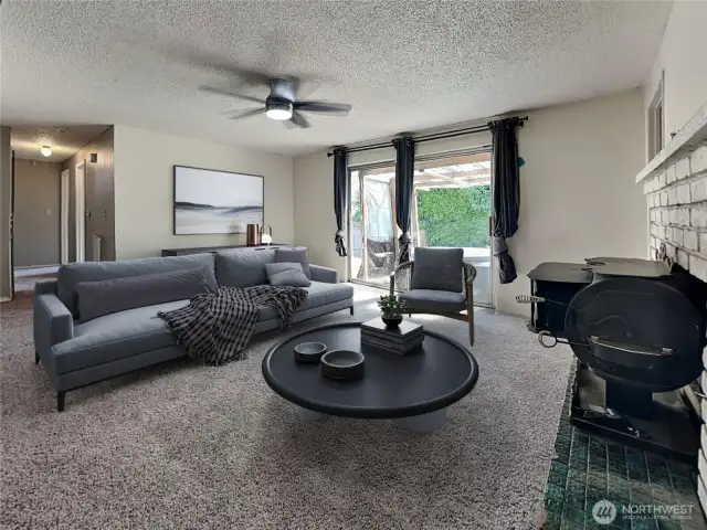 Virtually staged Living room