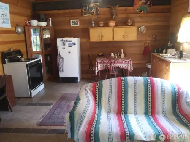 Living looking to kitchen area