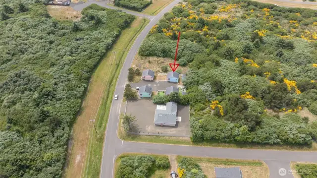 The land behind the cottage is a protected greenbelt and will remain private.