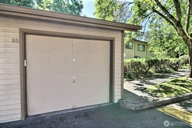 Private garage with storage, just steps from your door!