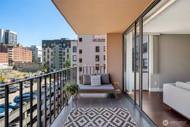 Spacious deck for outdoor lounging and entertaining.