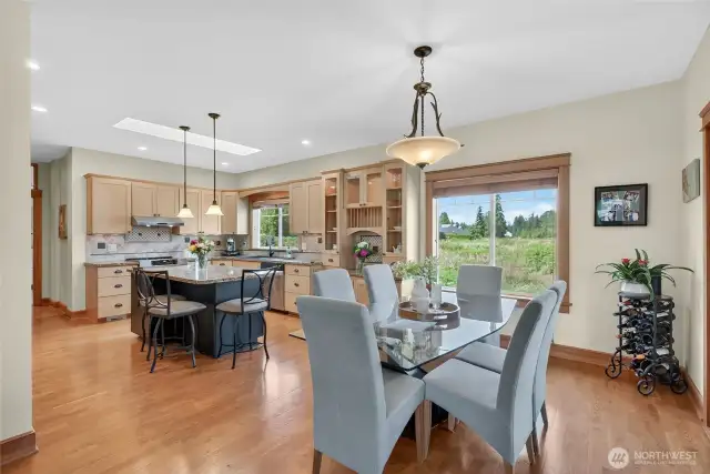 Dining and Kitchen with views of the native growth areas!
