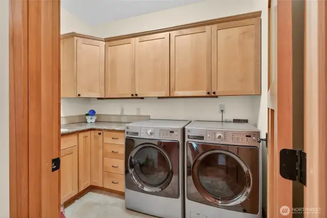 Ample sized laundry room