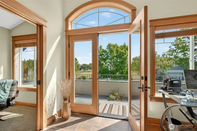 upper loft with so much light and views of the community
