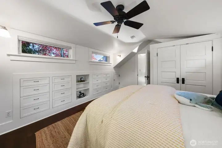 3 of 3 bedrooms on the upper level with more convenient built-in storage.