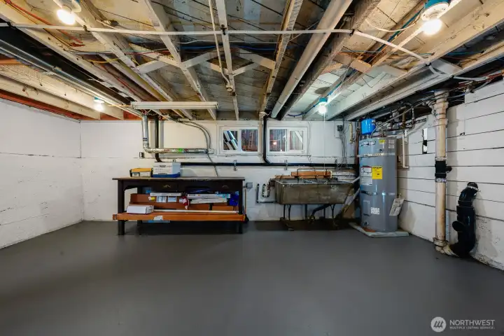 Shop area, lower level.