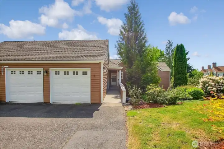 Rare 2-car garage with storage!