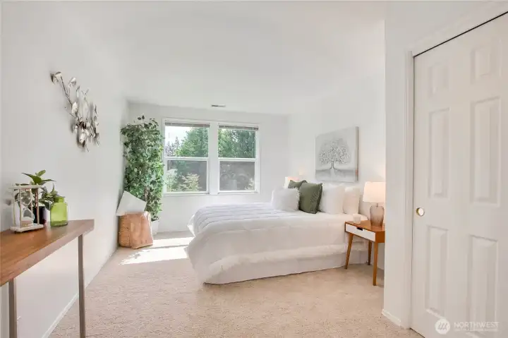 Second bedroom at opposite end of home w/separate 3/4 bath.