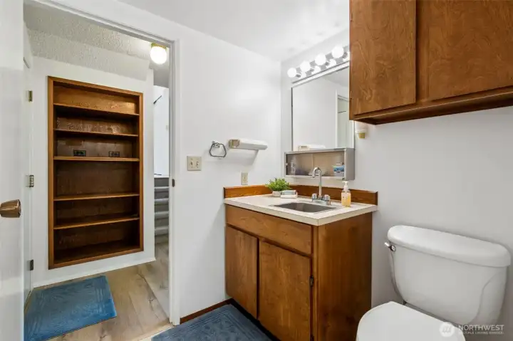Lower level half bath - connected to the laundry room