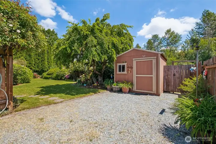The "Tuff" Garden Shed is practical and will be appreciated!