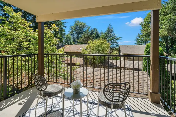 You'll enjoy relaxation even on rainy days with your covered deck.
