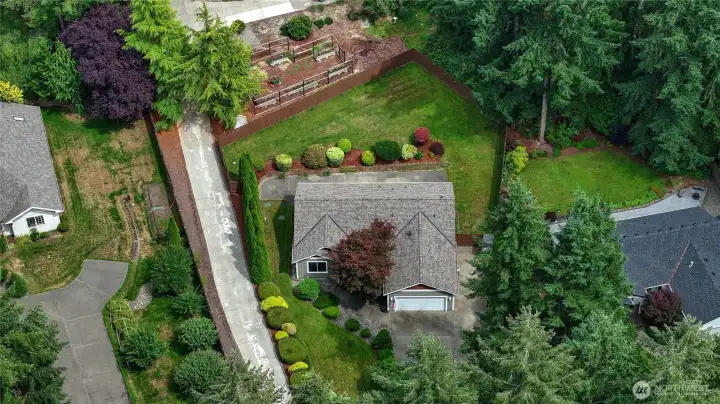 Huge patio & fenced back yard