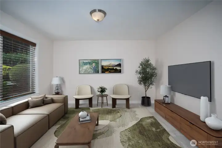 Formal Living Room is just to the left as you enter. Staging is virtual