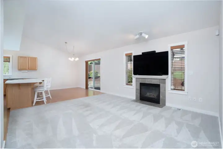 Gas fireplace for cozy evenings
