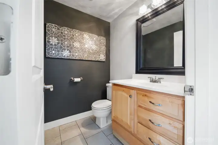 Main level half bathroom