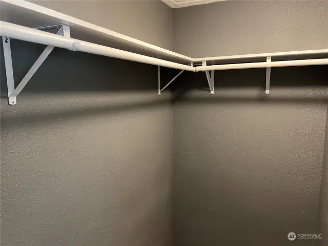 Primary walk in closet.