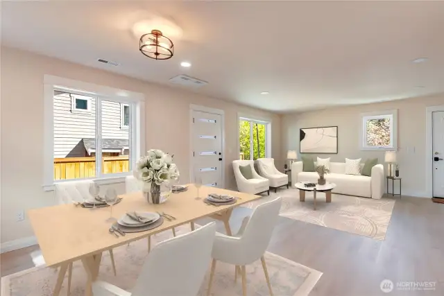 Dining/living area **Virtually staged