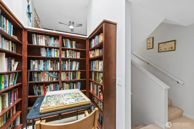 These Bookshelves are built-ins and stay.