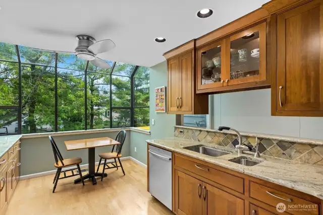Kitchen Sink has insta-hot water system.