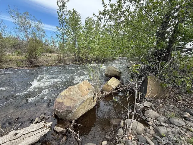 Manastash Creek flowing through the property.