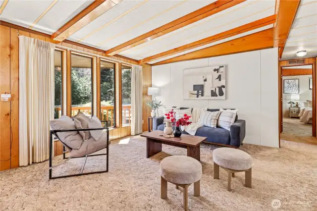 Huge windows, soak up the natural light.
