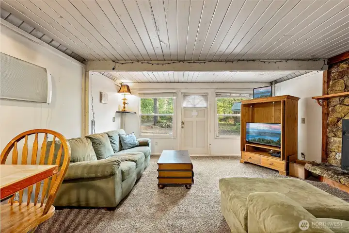 Living area. Double Paned Windows.