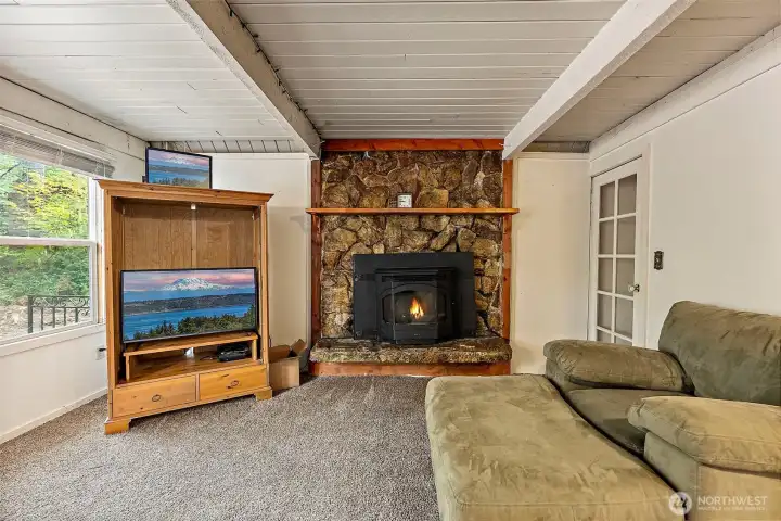 Door to the Right Leads Upstairs to the Bonus Room Furnished with Guest Beds.