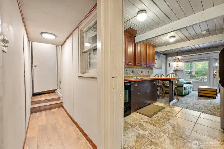 Off the Kitchen - Hallway Leads to the Primary Retreat.